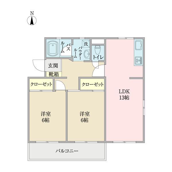 ユートピア南山(2LDK/3階)の間取り写真