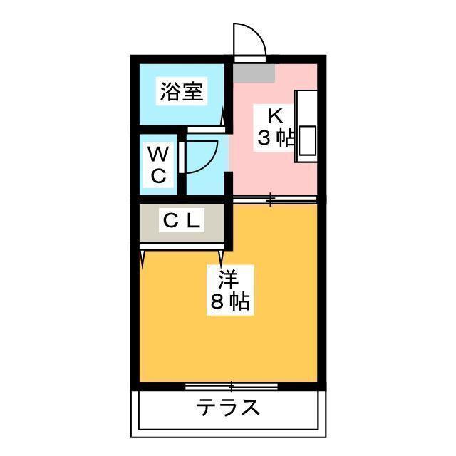 グレース(1K/2階)の間取り写真