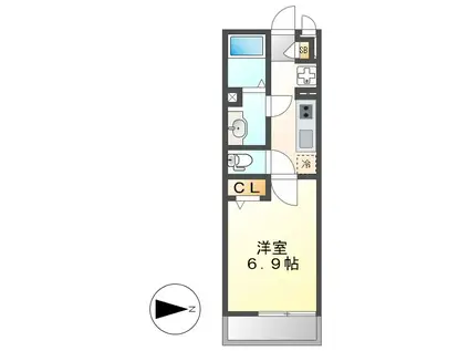 リブリ・吹上(1K/1階)の間取り写真