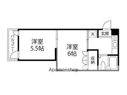 LUMINOR II(2K/3階)の間取り写真