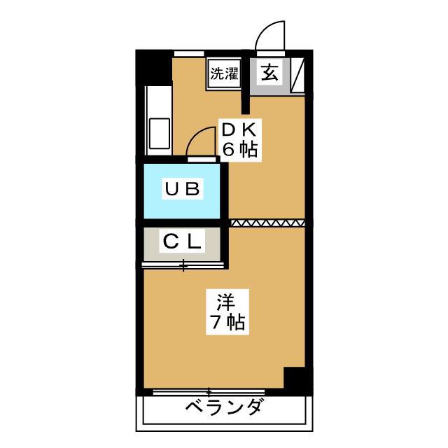 ハイツ・サツキ(1DK/2階)の間取り写真