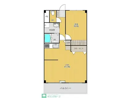 サンエイトONO(1LDK/3階)の間取り写真