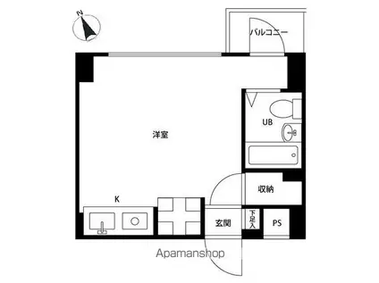 プレール潮見ピアクラブ(ワンルーム/3階)の間取り写真