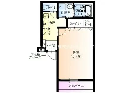 フジパレス月出町Ⅲ番館(1K/2階)の間取り写真