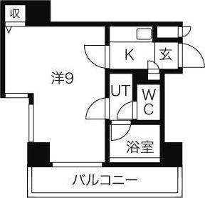 パックス今池(1K/3階)の間取り写真