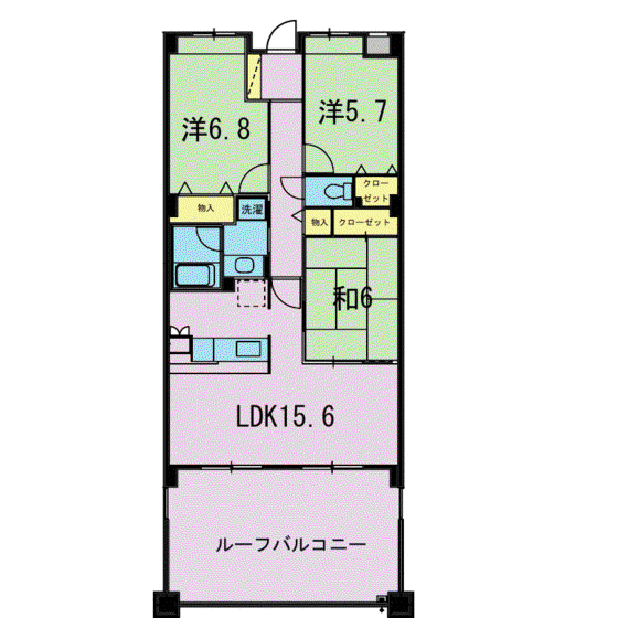 アネーロ(3LDK/2階)の間取り写真