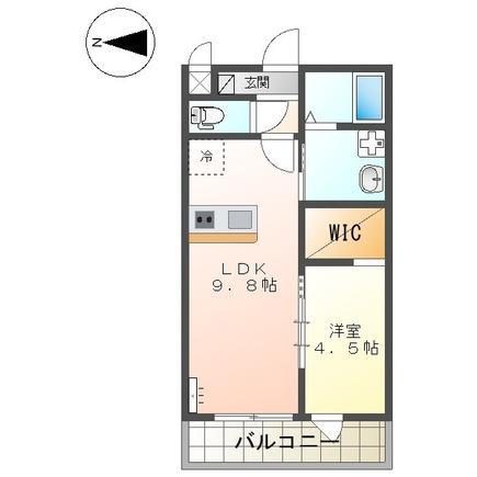 TAKUJI(1LDK/1階)の間取り写真
