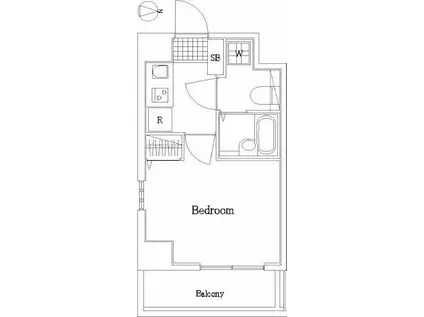 クレアシオン後楽園(1K/5階)の間取り写真
