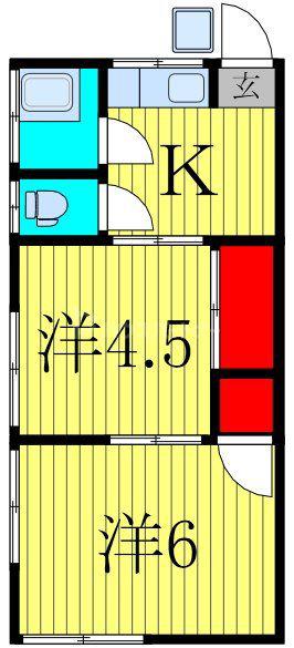 寿 荘(2K/1階)の間取り写真