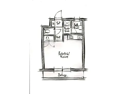 グレイス博多高宮(ワンルーム/2階)の間取り写真