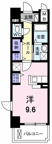 REGALO(ワンルーム/5階)の間取り写真