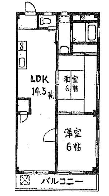原町油屋レジデンス(2LDK/3階)の間取り写真