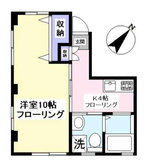 衛藤マンション(1K/2階)の間取り写真