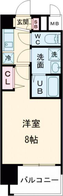 プレサンス久屋大通セントラルパーク(1K/3階)の間取り写真