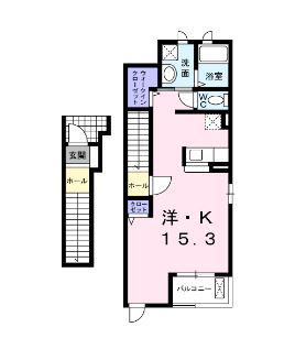 ＪＲ山陽本線 西川原駅 徒歩7分 2階建 築20年(ワンルーム/2階)の間取り写真