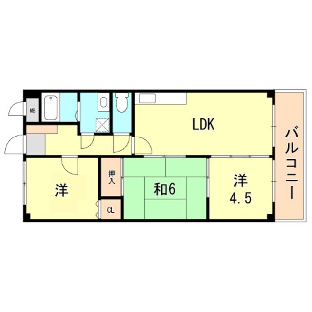 ベルコート相楽園(3LDK/5階)の間取り写真