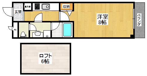 バルゴ ツバイ(1K/2階)の間取り写真