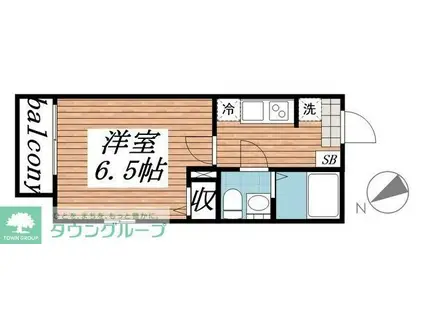 プレシャスアース稲毛区稲毛(1K/1階)の間取り写真