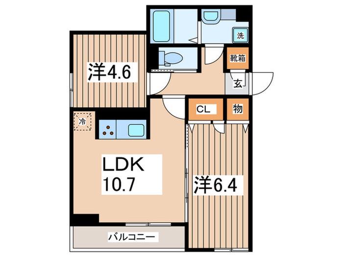 プラム清新一丁目(2LDK/3階)の間取り写真