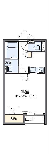 レオネクストアナスタシア(1K/2階)の間取り写真