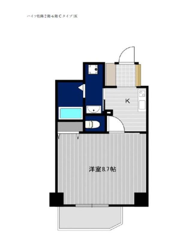 OVEST金沢八景(1K/2階)の間取り写真