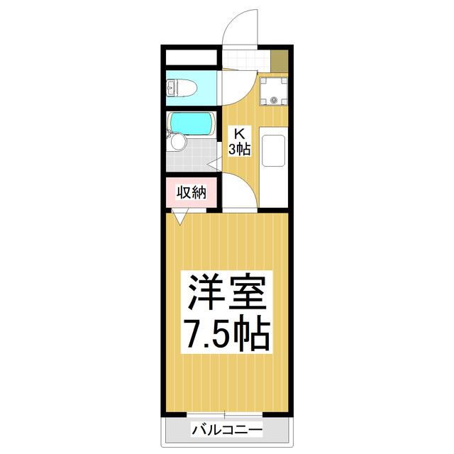 CASA DI SOLE(1K/2階)の間取り写真