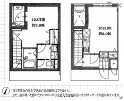 LEGALAND目黒大岡山(1LDK/B1階)の間取り写真