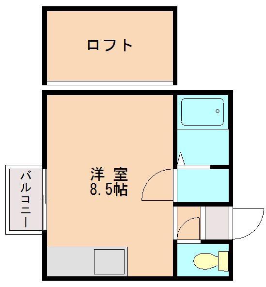 セントポーリアI(ワンルーム/1階)の間取り写真