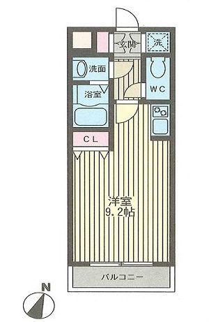 レスポワール佃(ワンルーム/3階)の間取り写真