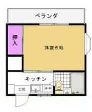 メゾン杉崎(ワンルーム/2階)の間取り写真