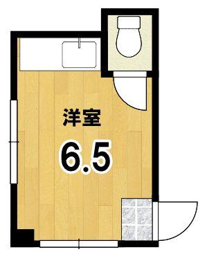 ハイツ賀茂I(ワンルーム/2階)の間取り写真