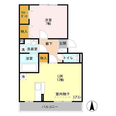 フェアリー・テール(1LDK/3階)の間取り写真