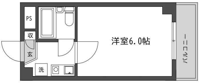 エタニティ川崎(1K/2階)の間取り写真