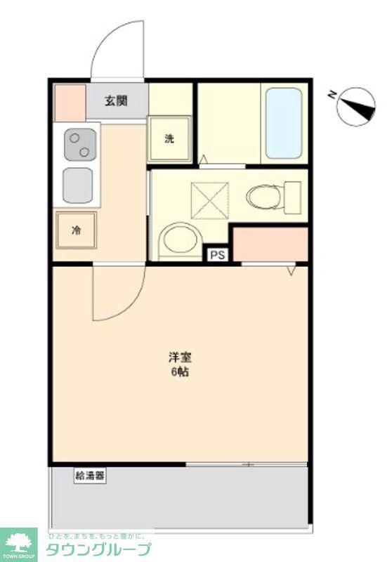 しずくBLANC(1K/1階)の間取り写真