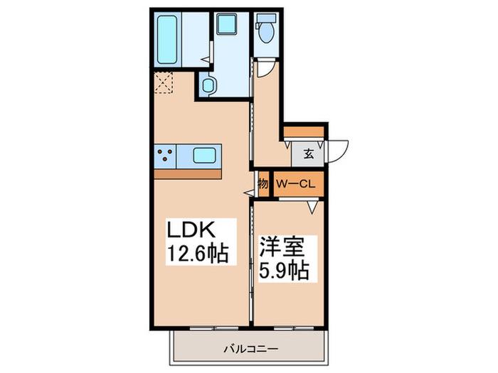 レオン・ホクセツ(1LDK/1階)の間取り写真