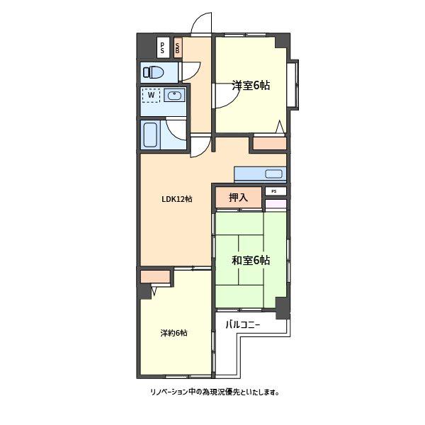 BARKAROLEB(3LDK/3階)の間取り写真