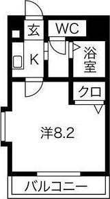 コンフォール加茂(1K/1階)の間取り写真