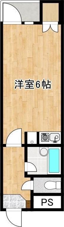 グランピア水前寺(1K/4階)の間取り写真