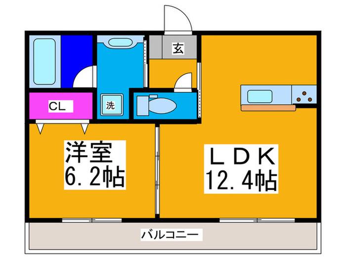 マーベラス三国ヶ丘(1LDK/3階)の間取り写真