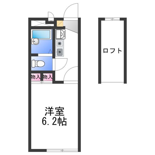 レオパレスセルボ(1K/1階)の間取り写真