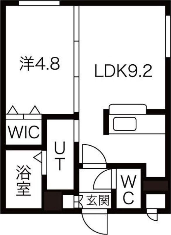 PARK イースト RESIDENCE(1LDK/4階)の間取り写真