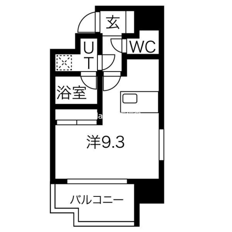アバンティ大阪ドームシティ(ワンルーム/10階)の間取り写真
