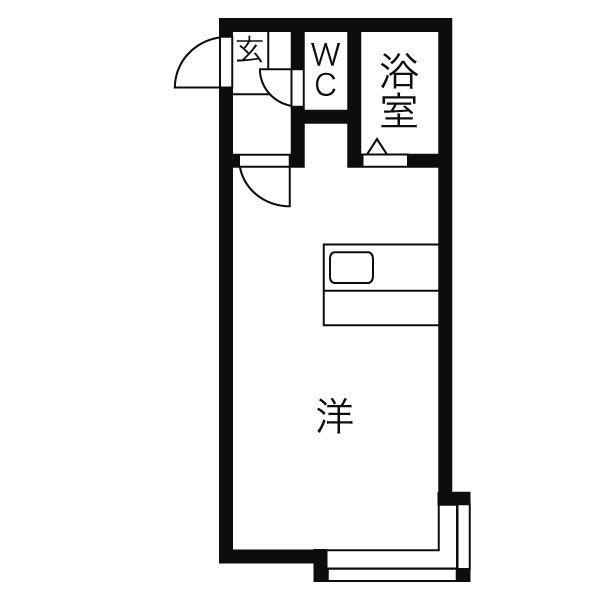 ソニア琴似(1SK/3階)の間取り写真
