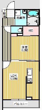 エスポワール(1LDK/2階)の間取り写真