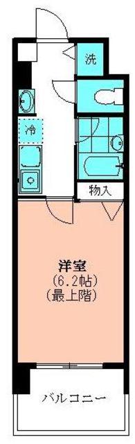 第7千代鶴ビル(1K/10階)の間取り写真