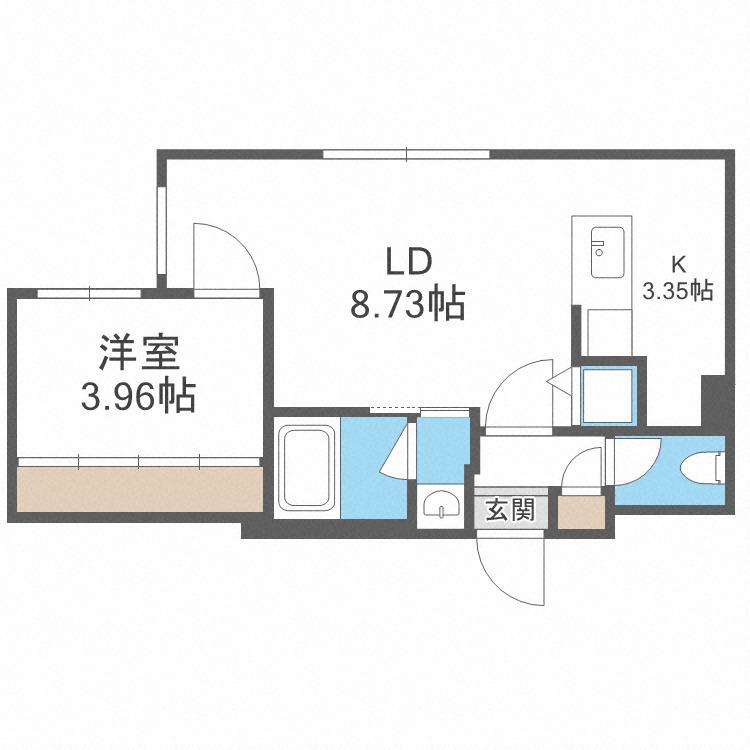 ARISTO北7条(1LDK/5階)の間取り写真