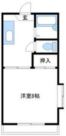 コーポラス大塚(1K/2階)の間取り写真