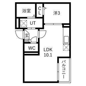 JACK INAKAMII(1LDK/3階)の間取り写真