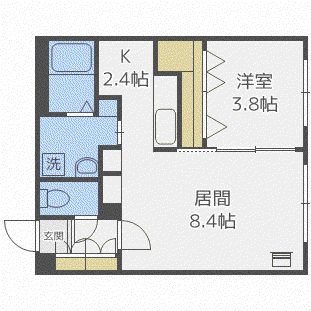 SAKURAコンフォートO(1LDK/2階)の間取り写真