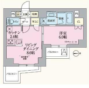 ARKMARK板橋大山(1LDK/5階)の間取り写真